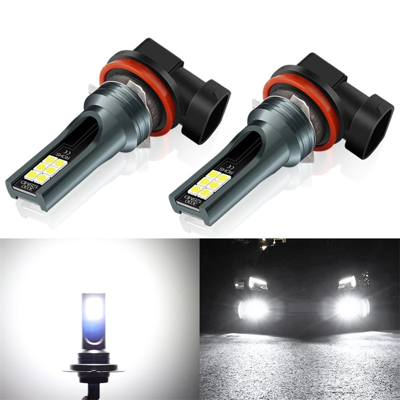 New fog light 3030 12SMD 24W H4 H7 H11 9005 H16 P13W LED fog light bulb