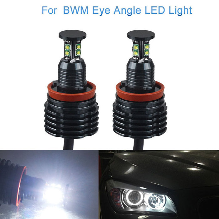 For BMW Full led headlamp Complete New H8 Angel Eye Halo Ring Light For BMW E60 E61 E71 E70 LCI E90 E91E84 Angel Eye Headlights