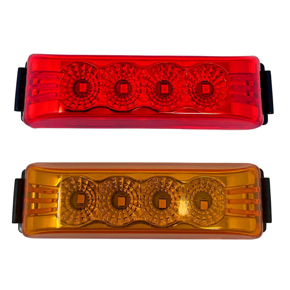 Factory wholesale Trailer Led Side Marker and Clearance Lights 4 LED with Reflectors Submersible Sealed 12V led Truck light