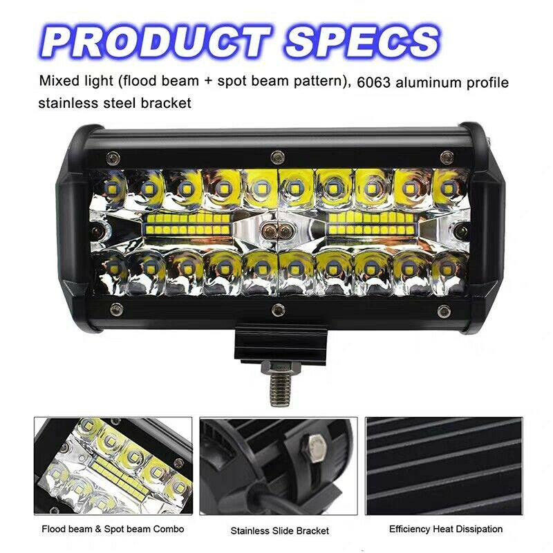 factory wholesale 120W car led work lamps Off-road vehicle front bumper lights spotlights highlight modified led lights