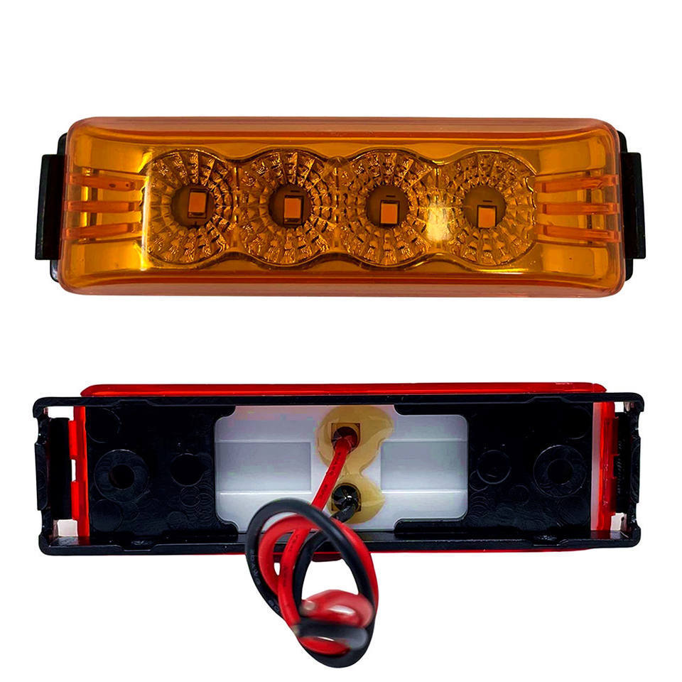 Direct factory Trailer Led Side Marker and Clearance Lights 4 LED with Reflectors Submersible Sealed 12V led Truck light