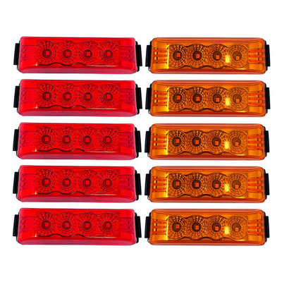 Direct factory Trailer Led Side Marker and Clearance Lights 4 LED with Reflectors Submersible Sealed 12V led Truck light