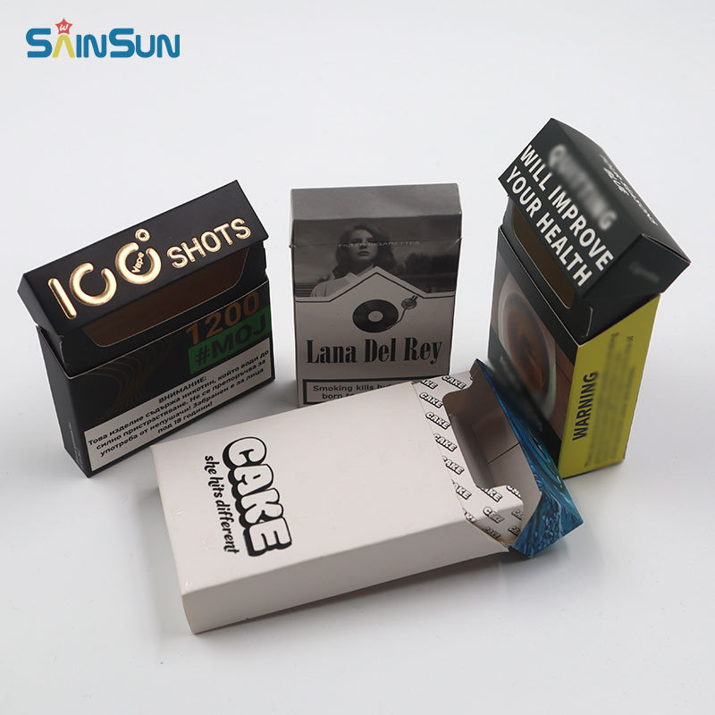 Custom Printed Wholesale Waterproof Cigarette Case Small Smoking Cigarette Cardboard Package Box