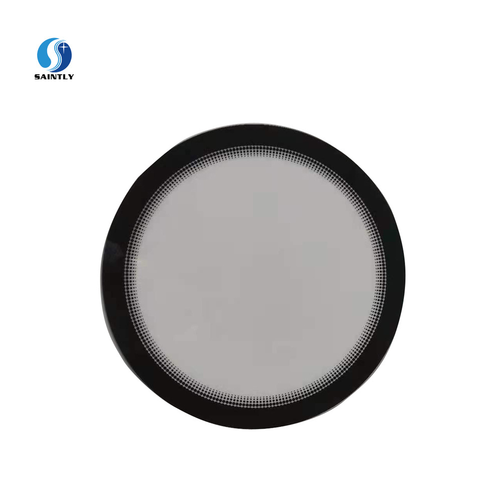 3mm/4mm/5mm 6mm 8mm 10mm 12mm 15mm 17mm 19mm 25mm circle round tempered glass for lighting fixture with printing  colour