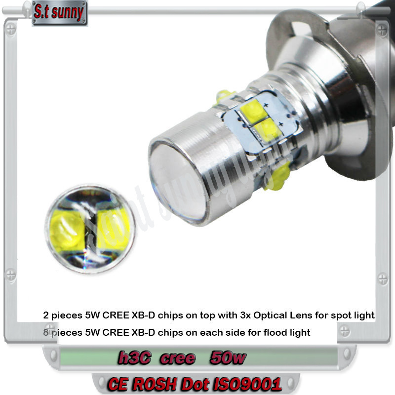 Led headlight bulbs h3 head fog lamp yellow