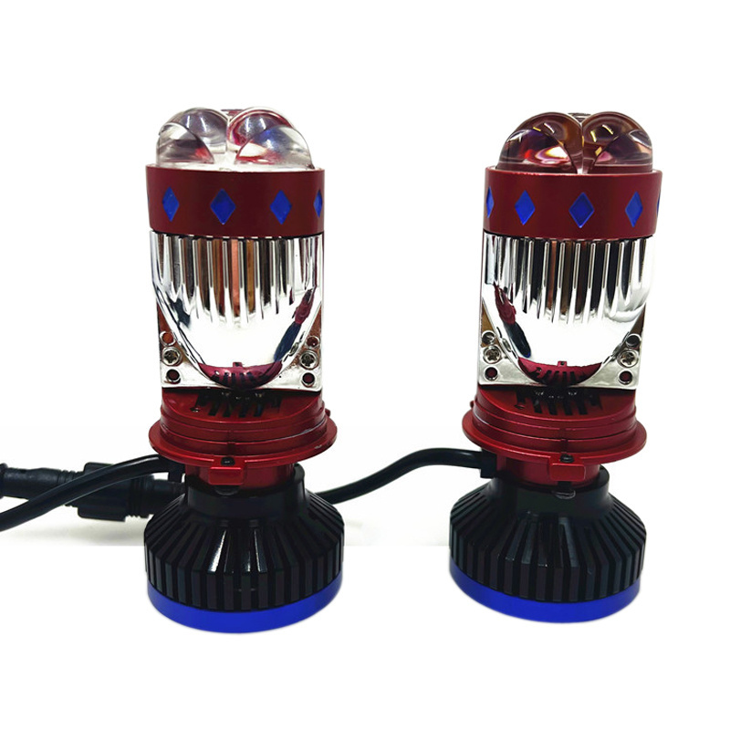 Easy Install Bi LED Headlight Kit H4 mini projector light 65w High/Low Beam Replaced HID Halogen Bulb