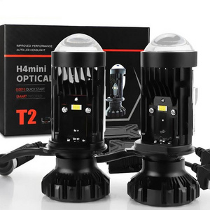 T2 Mini LED H4 Y9 H4 Bi LED Projector Lens 90W Headlight Bulb Y6 Biled H4