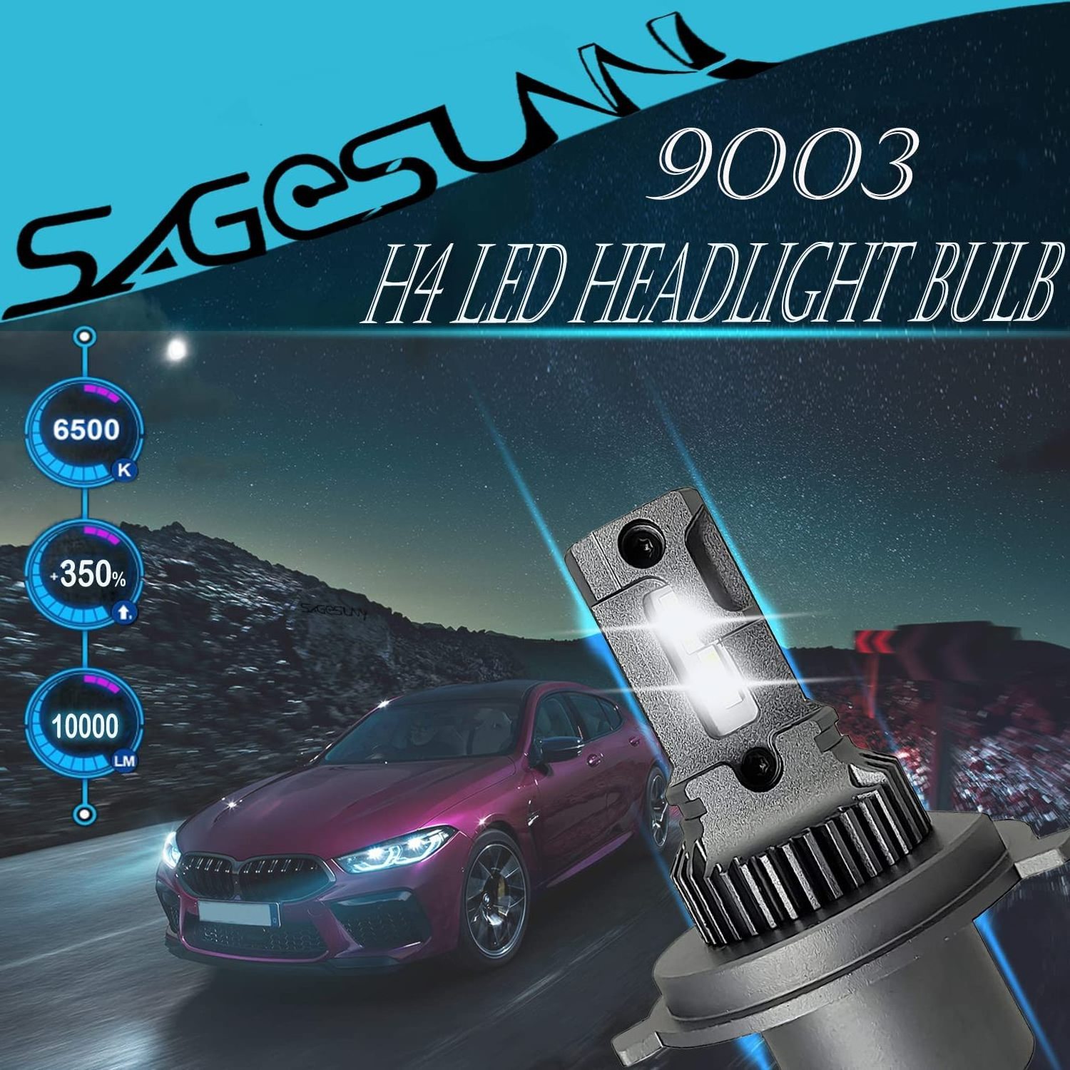 Car Light Accessories Mini Size Faro LED H4 Headlight Bulb H4 LED Headlight 6000K Luz LED H4