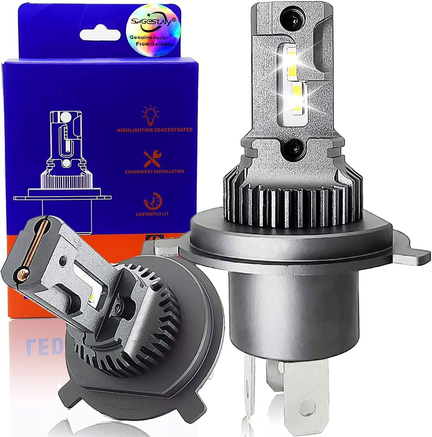 Car Light Accessories Mini Size Faro LED H4 Headlight Bulb H4 LED Headlight 6000K Luz LED H4