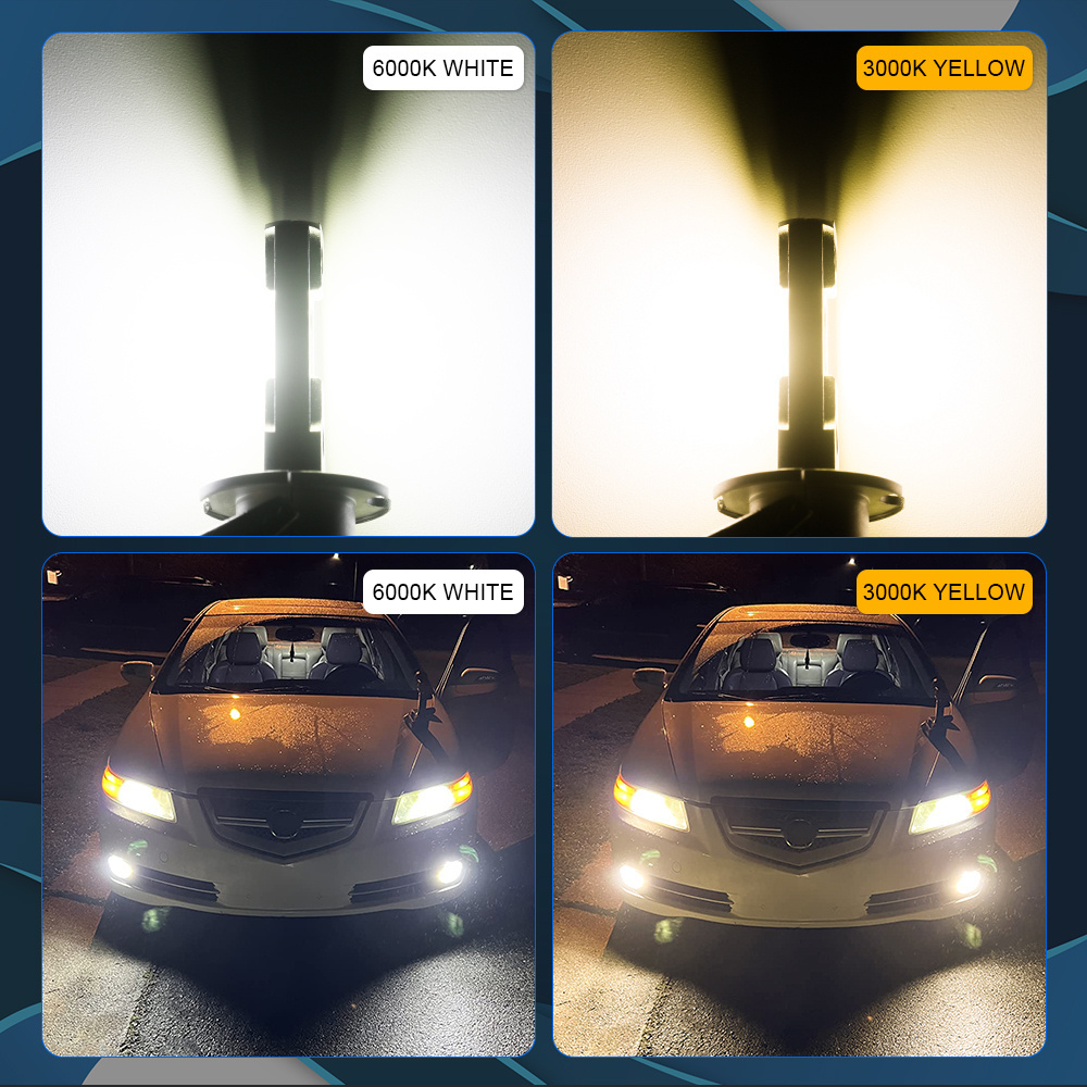 H3 H1 Mini Size fog light Bulb CSP 1860 LED Bulb 10W 9-14V Car Fog Light Super Bright 6000K White 1:1 Halogen bulb