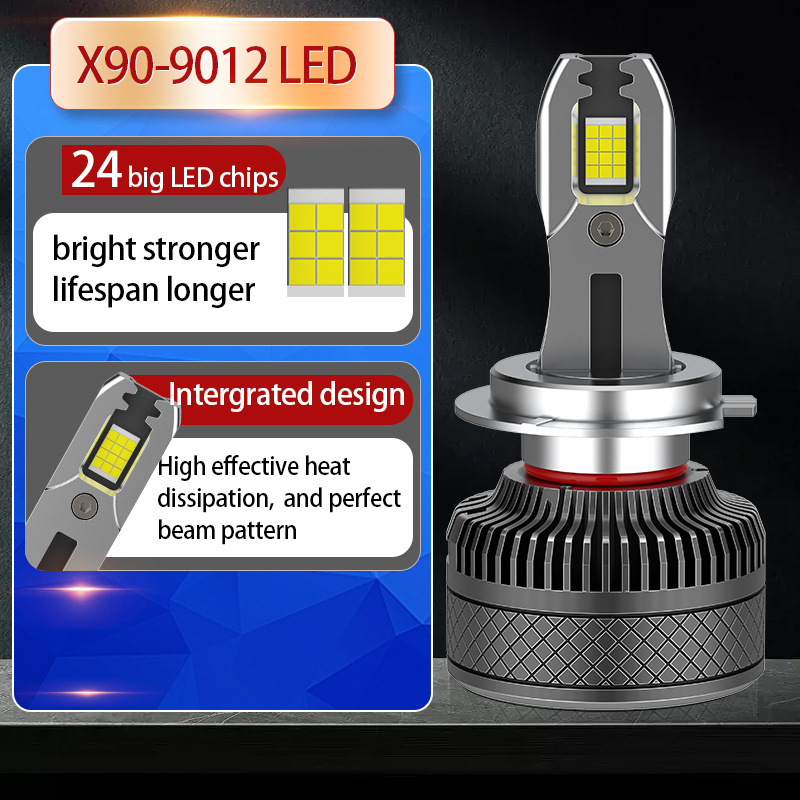 2024 new arrive h7 led bulbs headlight 6000K 240W white for car headlight bulb upgrade