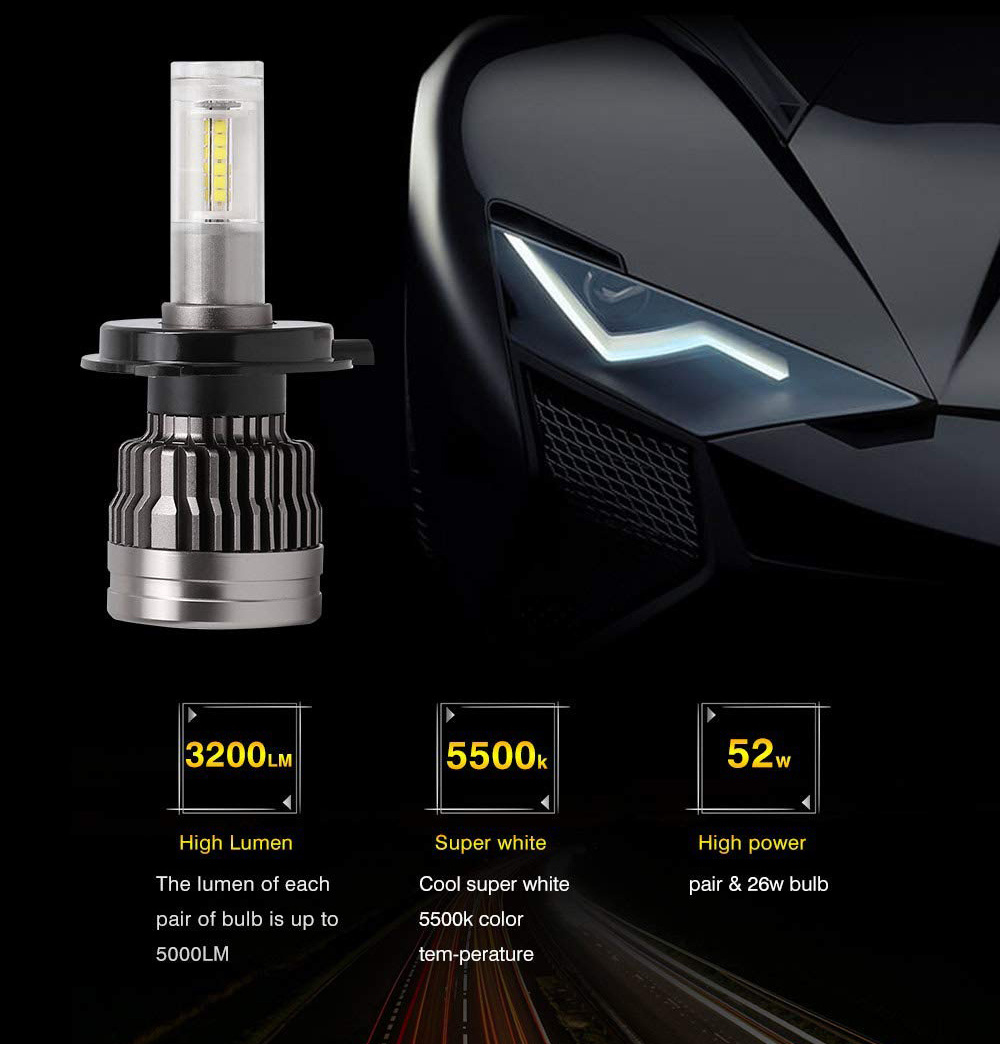 Automotive Led Car headlights H1 h4 hb2 9003 H7 9005 HB3 HB4 car led head light bulb 9006 H9 cob led good price