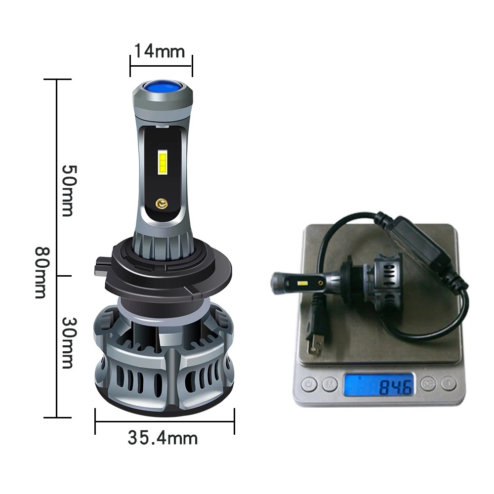 XT7 Car Accessories LED Headlamp DRL Bulb Lamp H4 60W 7200LM Super Bright LED Headlight H7 H11