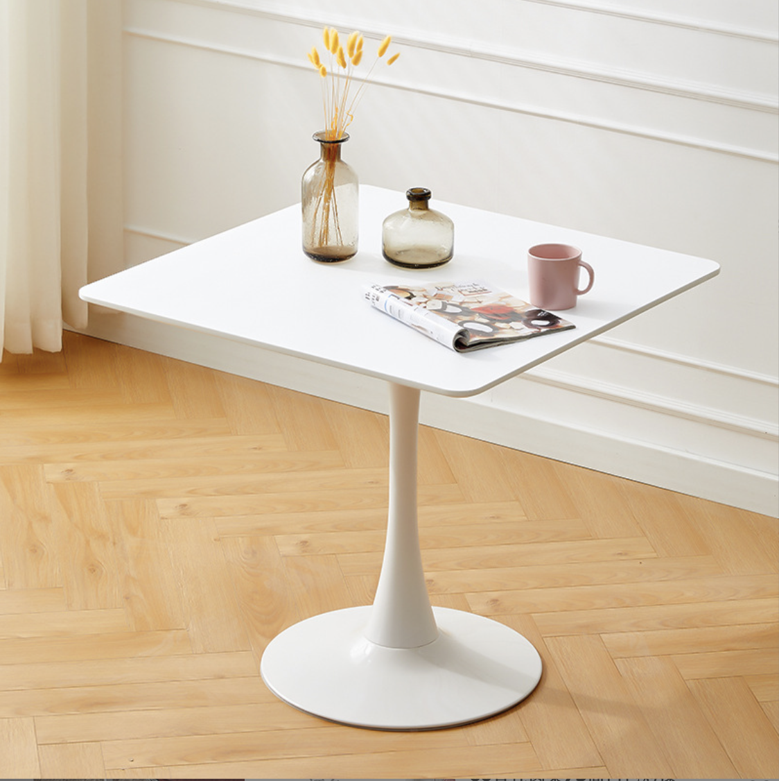 Wholesale trumpet table leg aluminum base dining table tulip table base