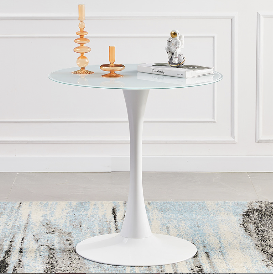 Wholesale trumpet brushed table leg stainless steel base dining table tulip table base