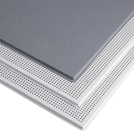 Perforated Acoustic Lay-in Aluminium Ceiling Tiles Suspended Metal False Ceiling Design 600*600 595*595 for Office Decor