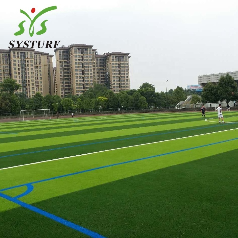 High Durable Bi-Color Artificial Grass Synthetic Turf 2m Roll Width for Outdoor Soccer Fields Football Flexible PP Material