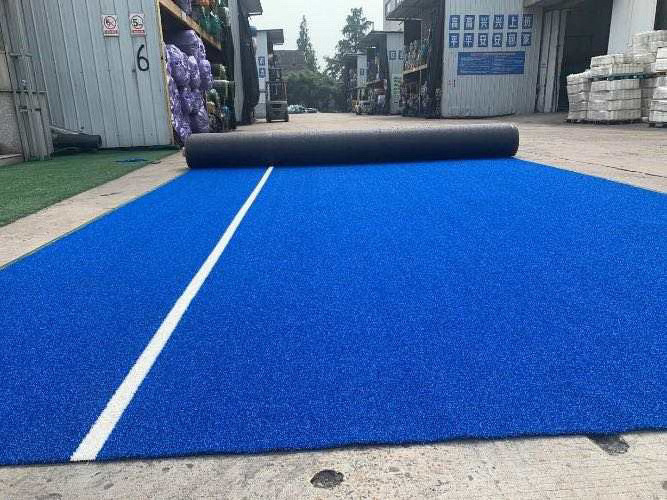 Blue Outdoor Portable Panoramic Padel Tennis Court Blue Artificial Grass Sale Tennis Court Equipment