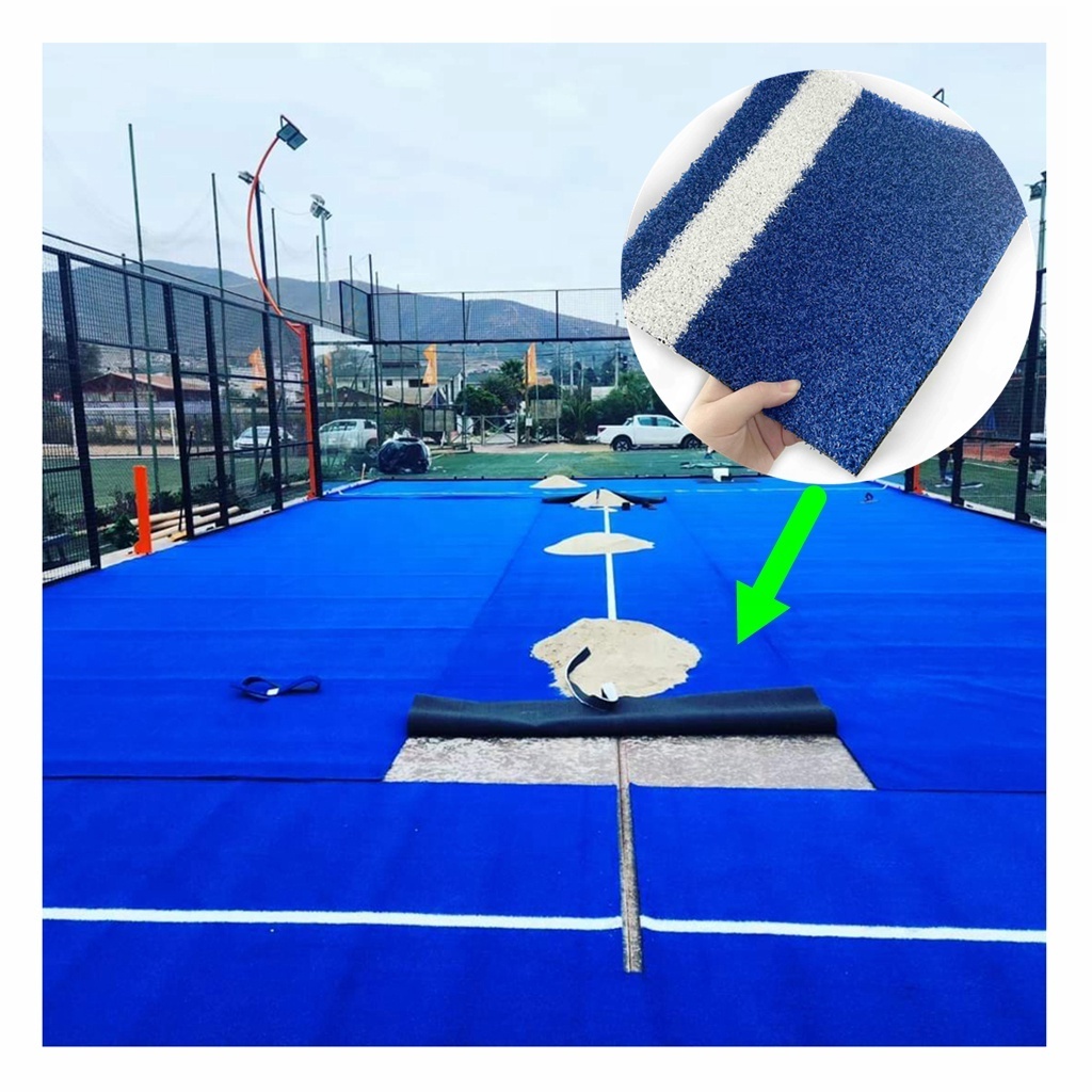 10mm Super court blue padel tennis artificial grass carpet flooring artificial turf for padel tennis court