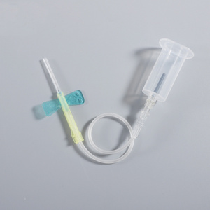 High quality CE ISO safety double wing butterfly type blood collection needle with holder