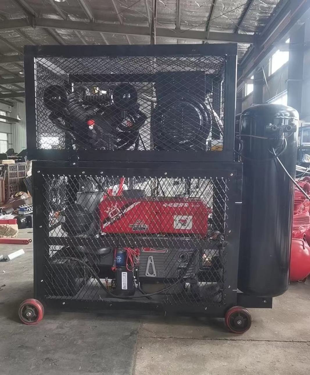 Mobile Truck tire changer with 10KW generator & 16bar 170L Air Compressor  Movable tire removal machine for emergency