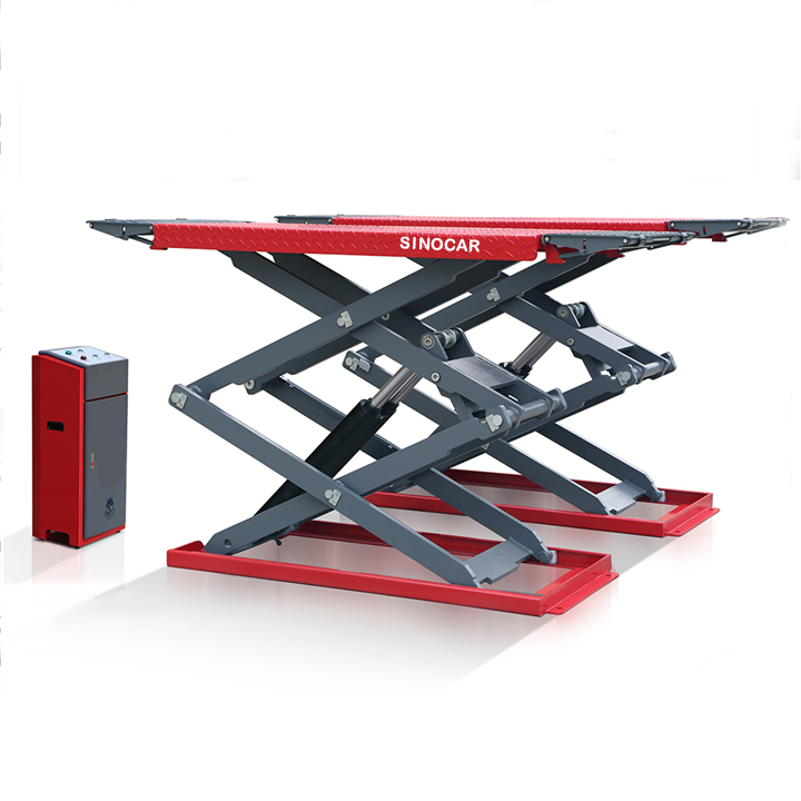 4000kg, 1.85m Scissor car lift platform with CE Above ground scissor car lift