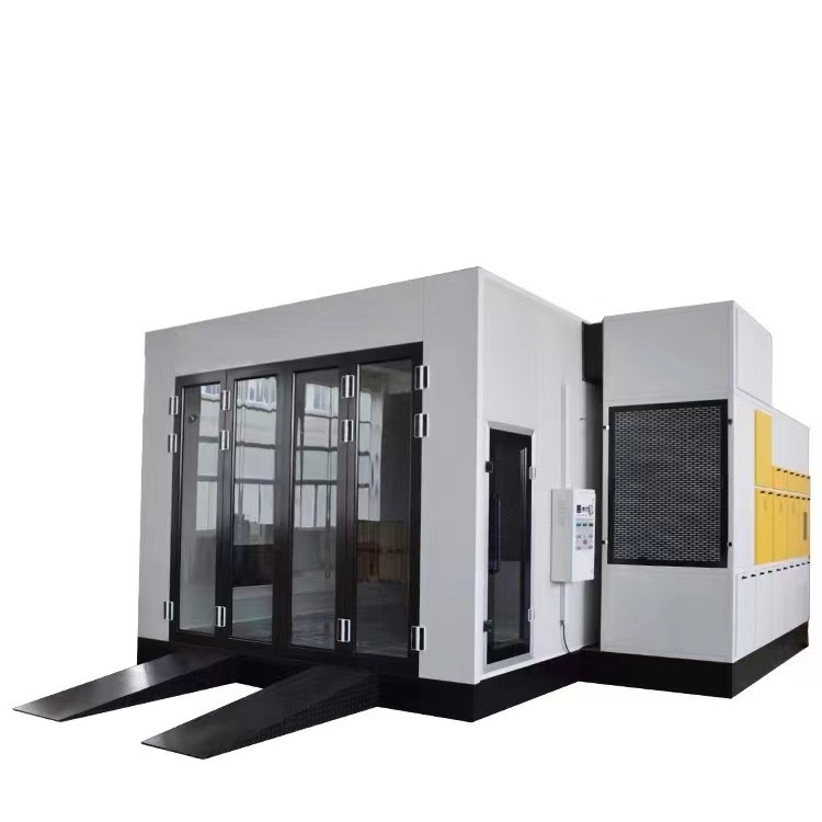 Luxury 32KW Electric heating Car Spray Booth with fire resistant panel 7*4m Luxury Car Paint Room Painting Baking Oven