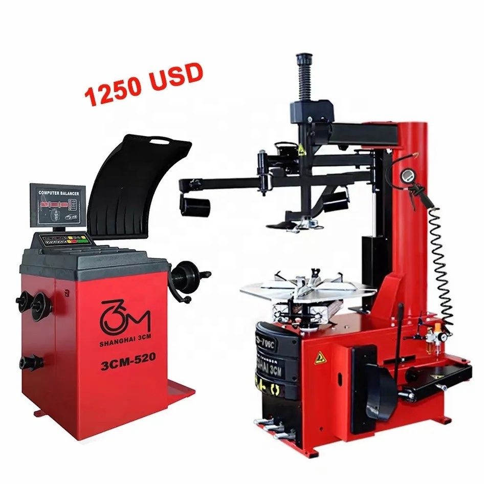 Customized Tyre Changer and Tire Balancer bottom price combination promotion sales assit Arm Tire changing machine