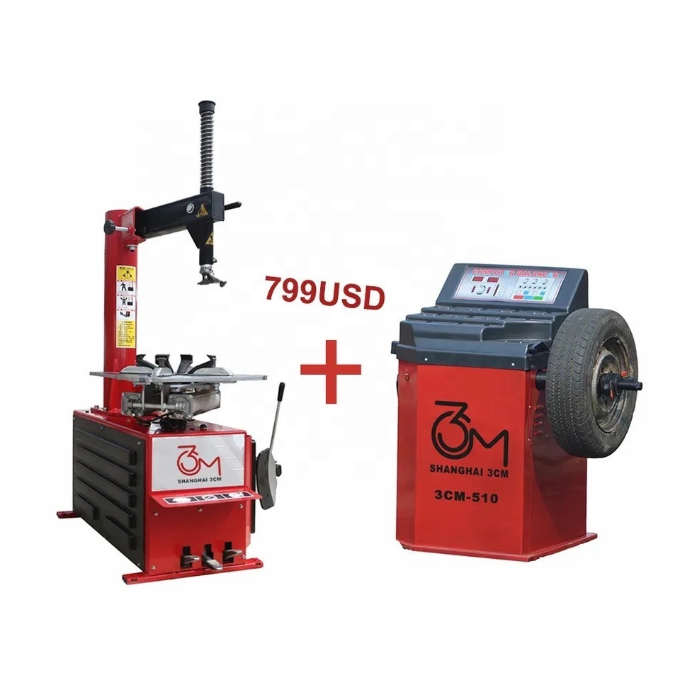 Customized Tyre Changer and Tire Balancer bottom price combination promotion sales assit Arm Tire changing machine