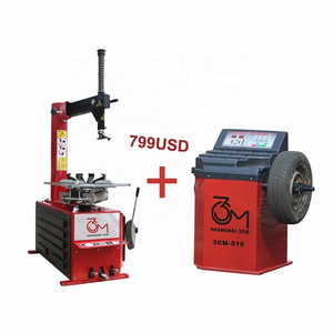 Customized Tyre Changer and Tire Balancer bottom price combination promotion sales assit Arm Tire changing machine