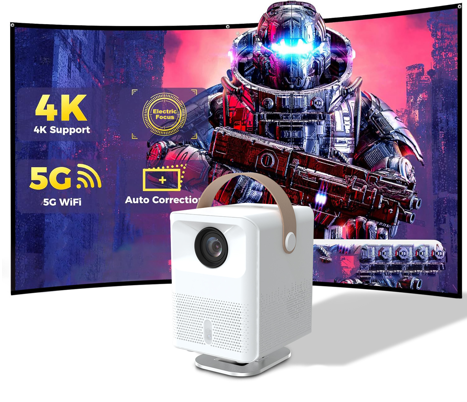 Large Projection Screen Projector For Home Theater Keystone Correction Mini Portable Led Projector Hdmi 1280*720p Projector