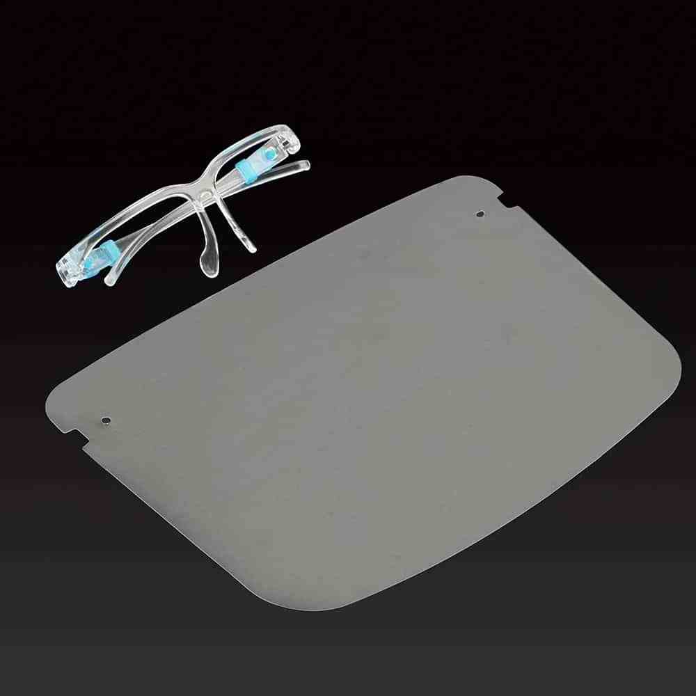 plastic transparent anti fog protective acrylic filter face shield visor shieldmask screen safety shield  with glasses