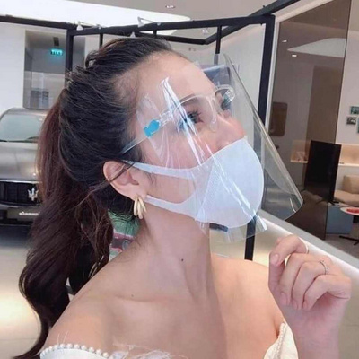 plastic transparent anti fog protective acrylic filter face shield visor shieldmask screen safety shield  with glasses