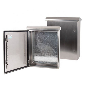 IP66 Custom Made NEMA Waterproof Metal Distribution Box SS304 SS316 Brushed Finish Stainless Steel Box Enclosure