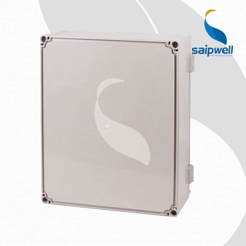 SAIPWELL NEMA 4X IP65 Waterproof ABS/PC Plastic Distribution Box Enclosure with hinge and lock plastic enclosure with clear lid