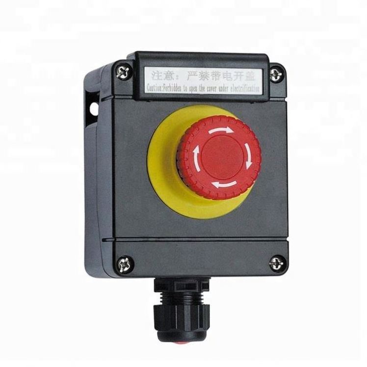 Saipwell Explosion-proof Fiberglass Emergency Switch Box 107*85*74mm SMC Ex Proof Emergency Stop Button Box