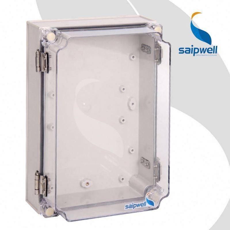 SAIPWELL Weatherproof Flush Mounted Distribution Box Clear Cover Plastic Waterproof Junction Box for Electrical Panel