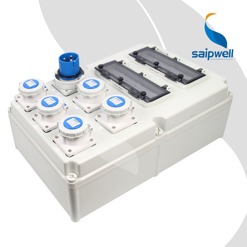 SAIPWELL socket box  waterproof electrical power socket box  power distribution socket box