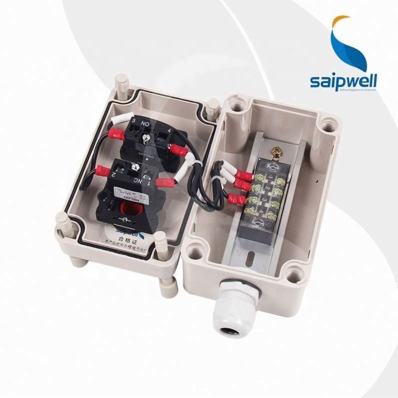 SAIPWELL 2 Way Push Button Box For Industrial Control Weatherproof Push Button Switch Two Buttons Control Box