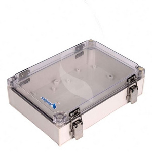 SAIPWELL Weatherproof Flush Mounted Distribution Box Clear Cover Plastic Waterproof Junction Box for Electrical Panel