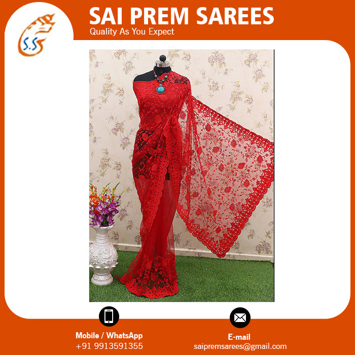 Top Quality Soft Net Solid Multi Color Saree with Blouse for Women Manufacture from India