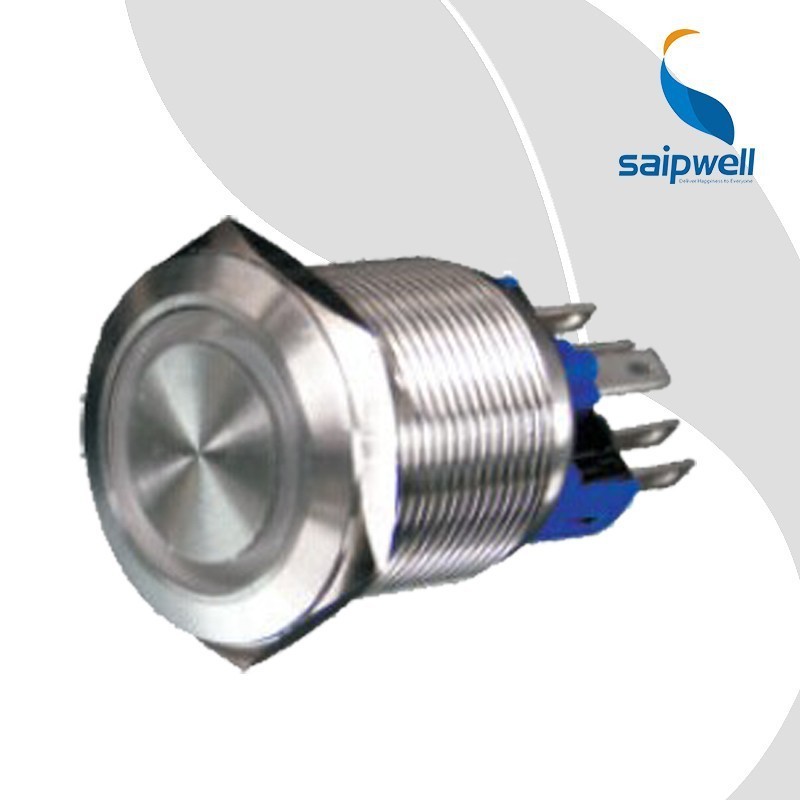 Saip/Saipwell Made in China Best Price LED 12 Volt Push Button IP65 Waterproof 12 Volt Metal Stainless Steel Push Button Switch