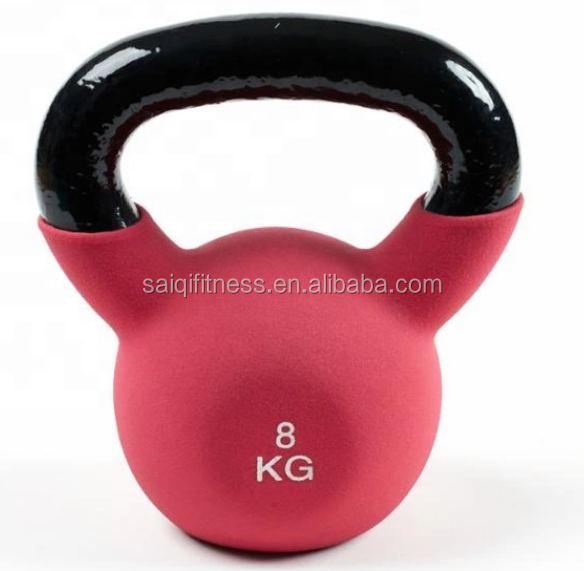 Colorful Gym Fitness Neoprene Coated Cast Iron Kettlebell