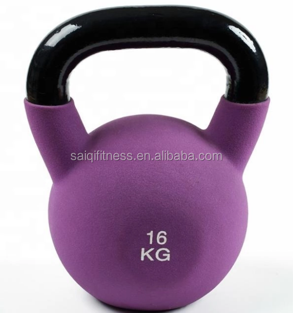 Colorful Gym Fitness Neoprene Coated Cast Iron Kettlebell