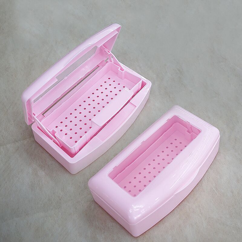 Manicure Disinfection Filter Nail Cleaning Box Plastic Sterile Tray For Nail Tools