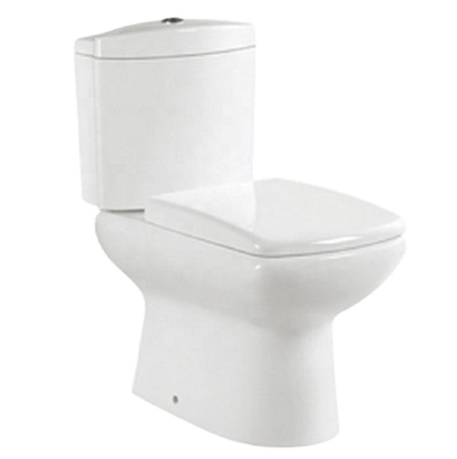 Ghana market best flushing power modern design two piece ceramic toilet bowl with toilet seat and fittings for bathroom WC's