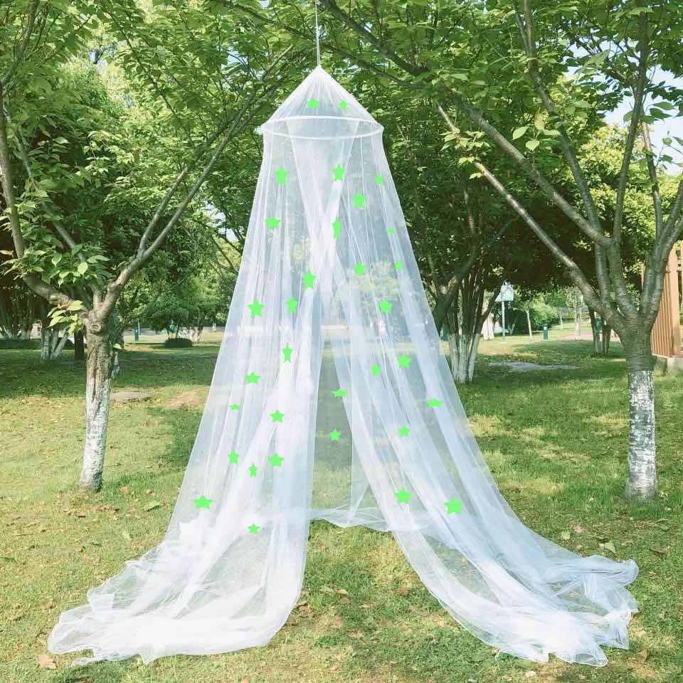 Hot Sell Kid Baby Canopy Bed cover Glowing In The Dark Luminous Mosquito Net Bed Curtain Bedding Round Dome Tent