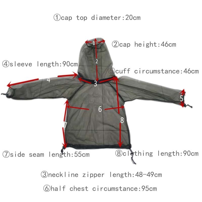 Outdoor Mountaineering Hiking Leisure Fishing Breathable Visible Lightweight Bee Prevention Mosquito Prevention Clothing