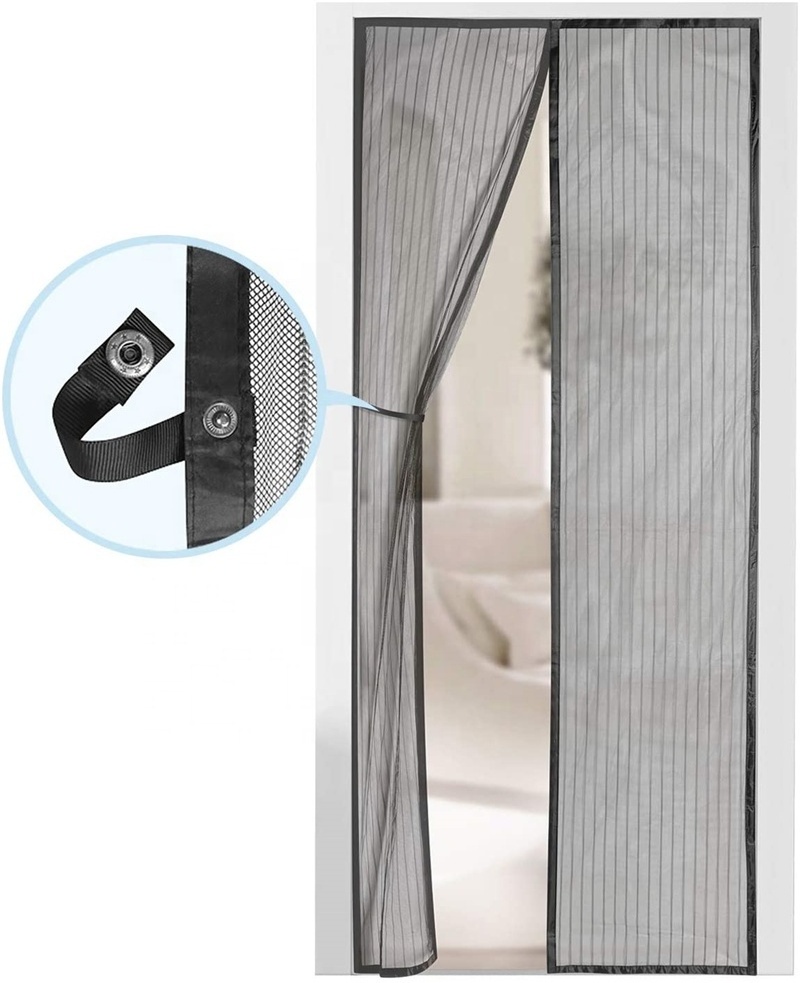 Size up to 210X120CM Polyester/ Fiberglass magnetic mosquito net door Self-Adhesive & Silent