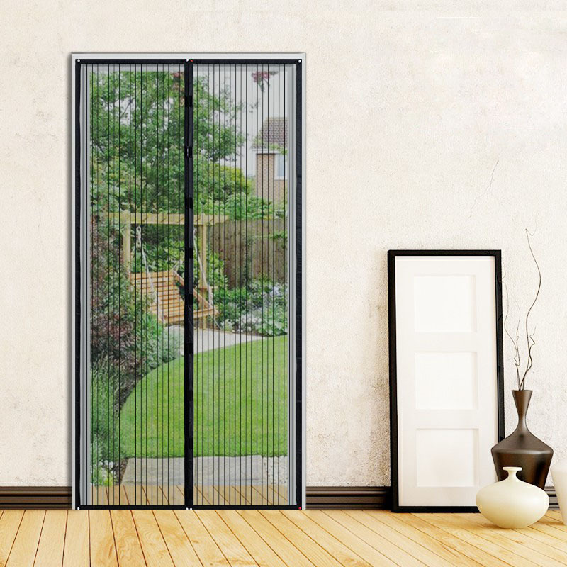 Best Reviews Custom Size Anti Mosquito Mesh Curtain Magnetic Screen Door with Tacks